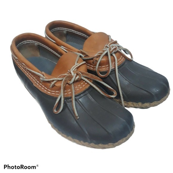 L.L. Bean Moc Rubber Low Boot Shoe 7 M Brown - Picture 1 of 9